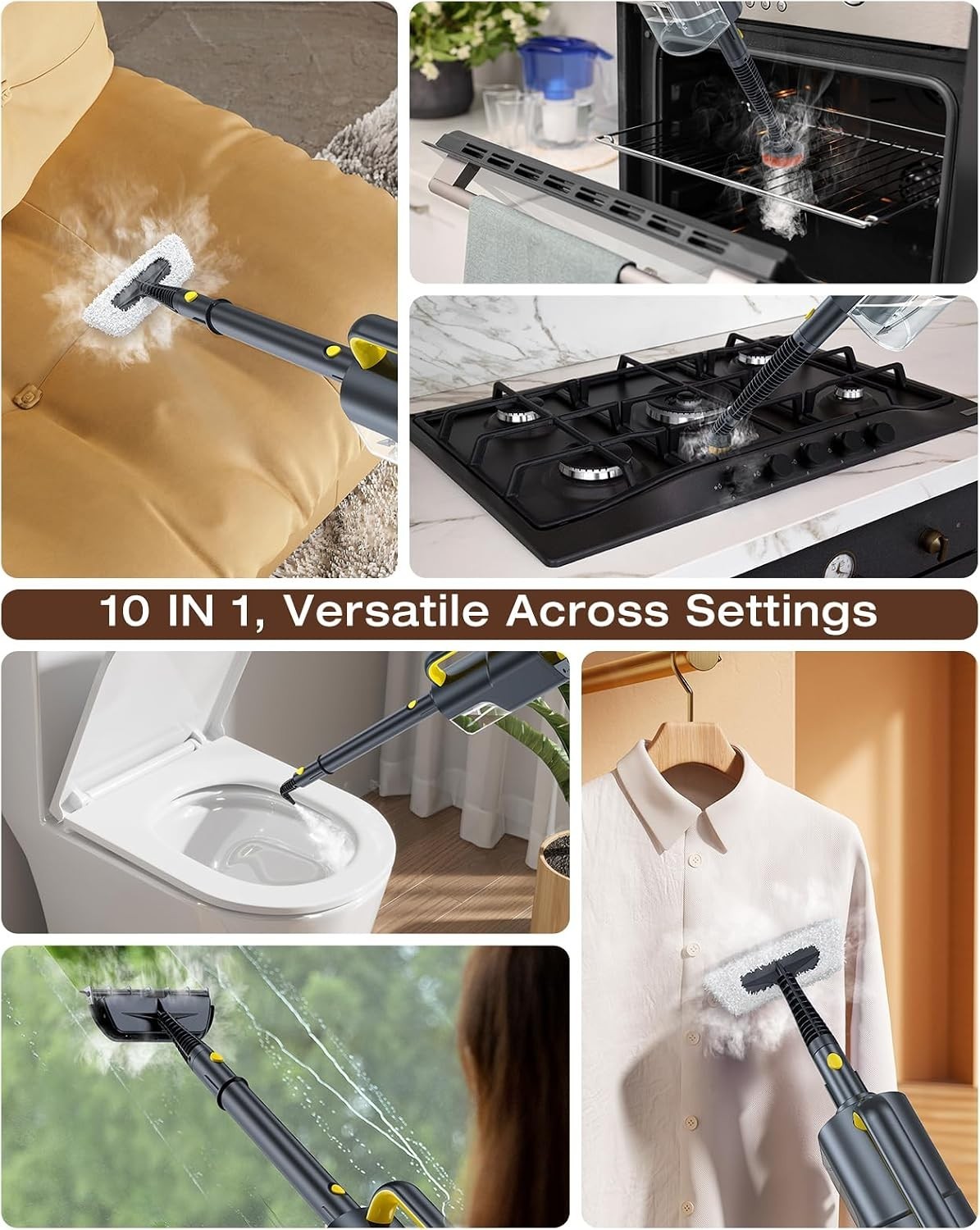 Transform Your Cleaning Routine with 10-in-1 Steam Mop & Handheld Steamer