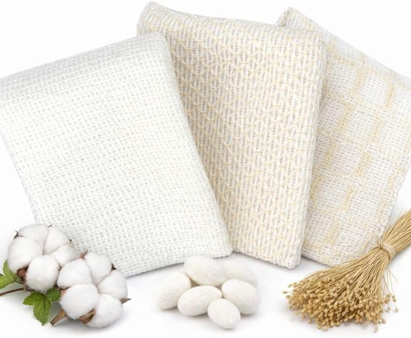 Exfoliating Washcloth [Designed in Japan] Natural Plant-Based Blend Back