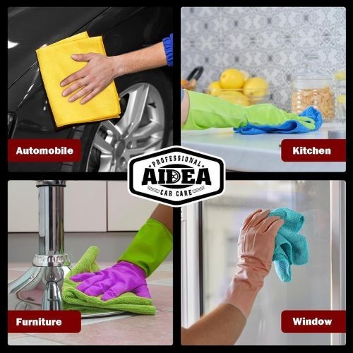 Microfiber Cleaning Cloth Set of 50 Towel Rag Car Polishing Detailing No-Scratch