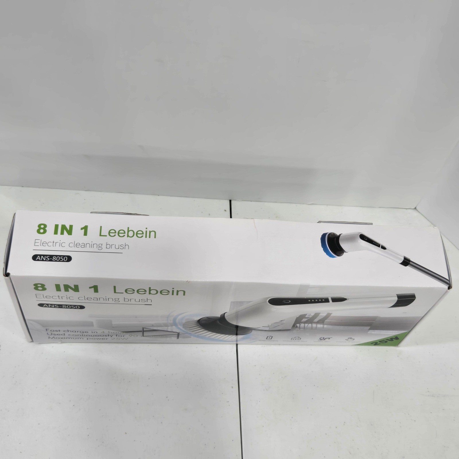 Leebein 8 in 1 Electric Cleaning Brush Cordless Spin Scrubber Pink ANS-8050 25W