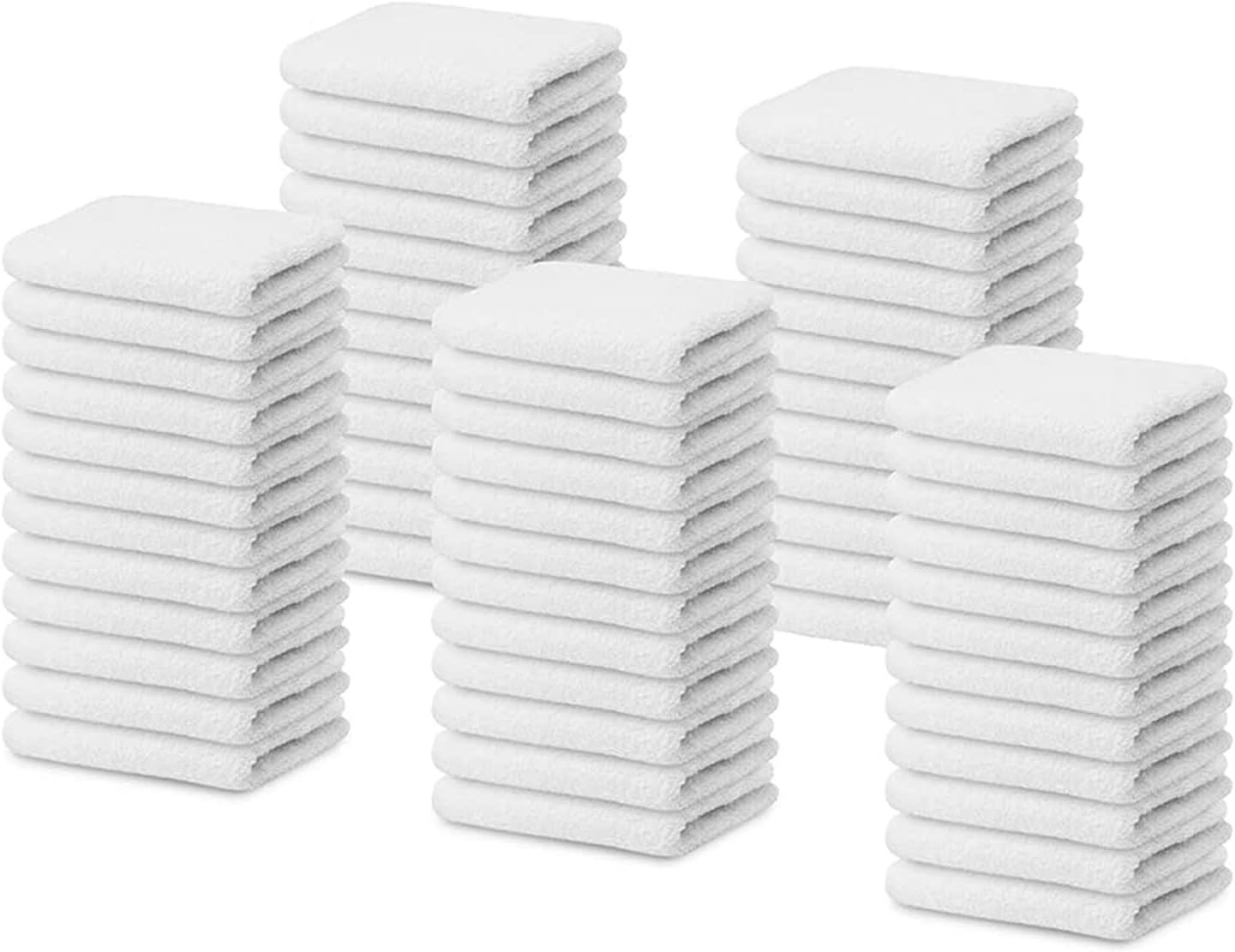 100% Cotton Terry Towel Cleaning Rags White 14’x17’|Pack of 60|Grade White Rag|S