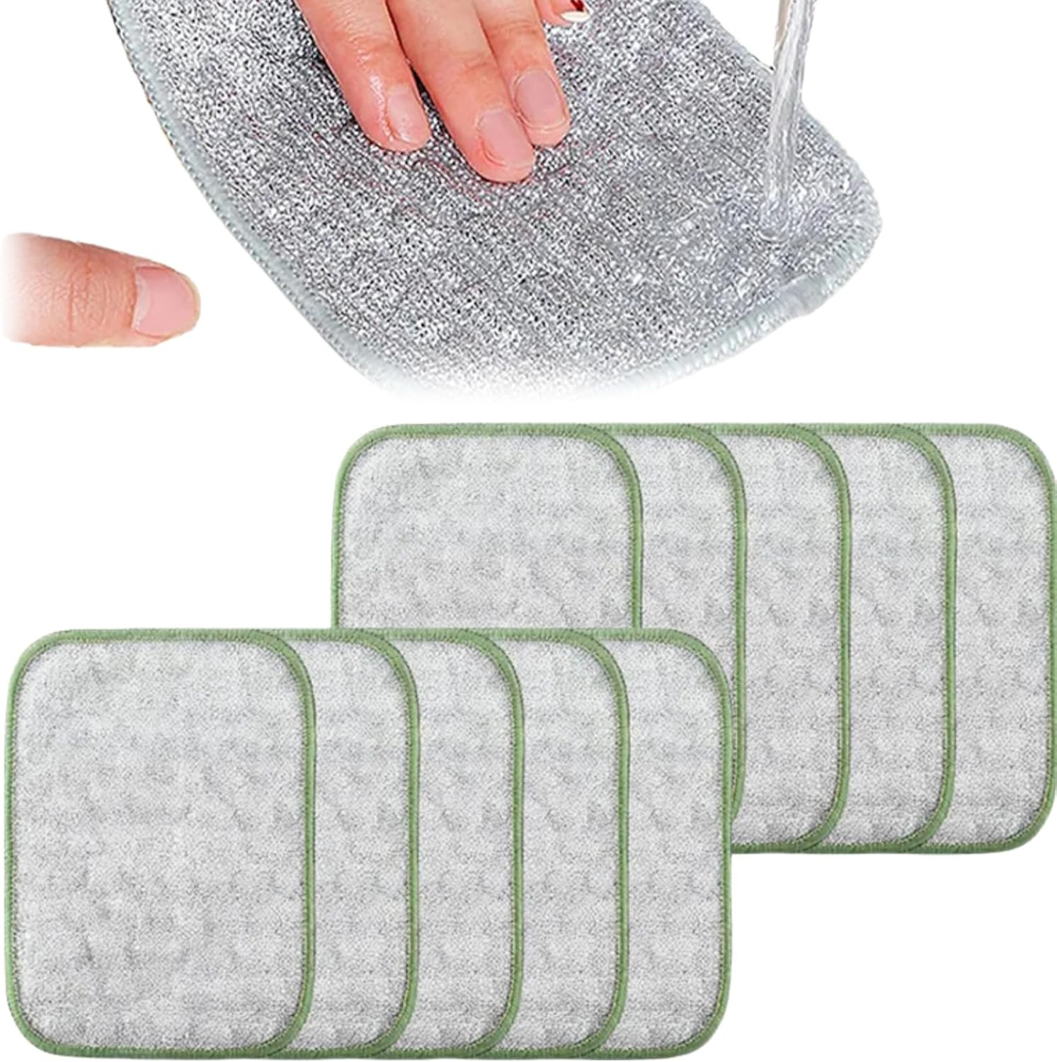 Multipurpose Wire Dishwashing Rags for Wet and Dry, Upgraded Reusable Steel Wool