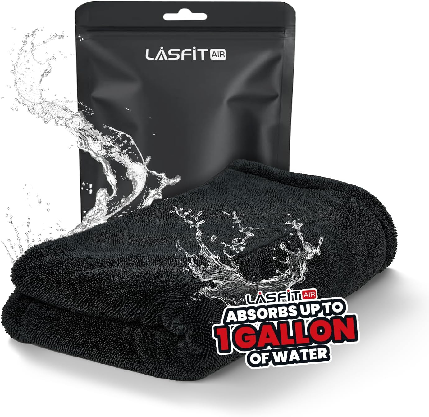LASFIT Drying Towel Car Detailing Streak Free Twisted-Loop Microfiber Towels