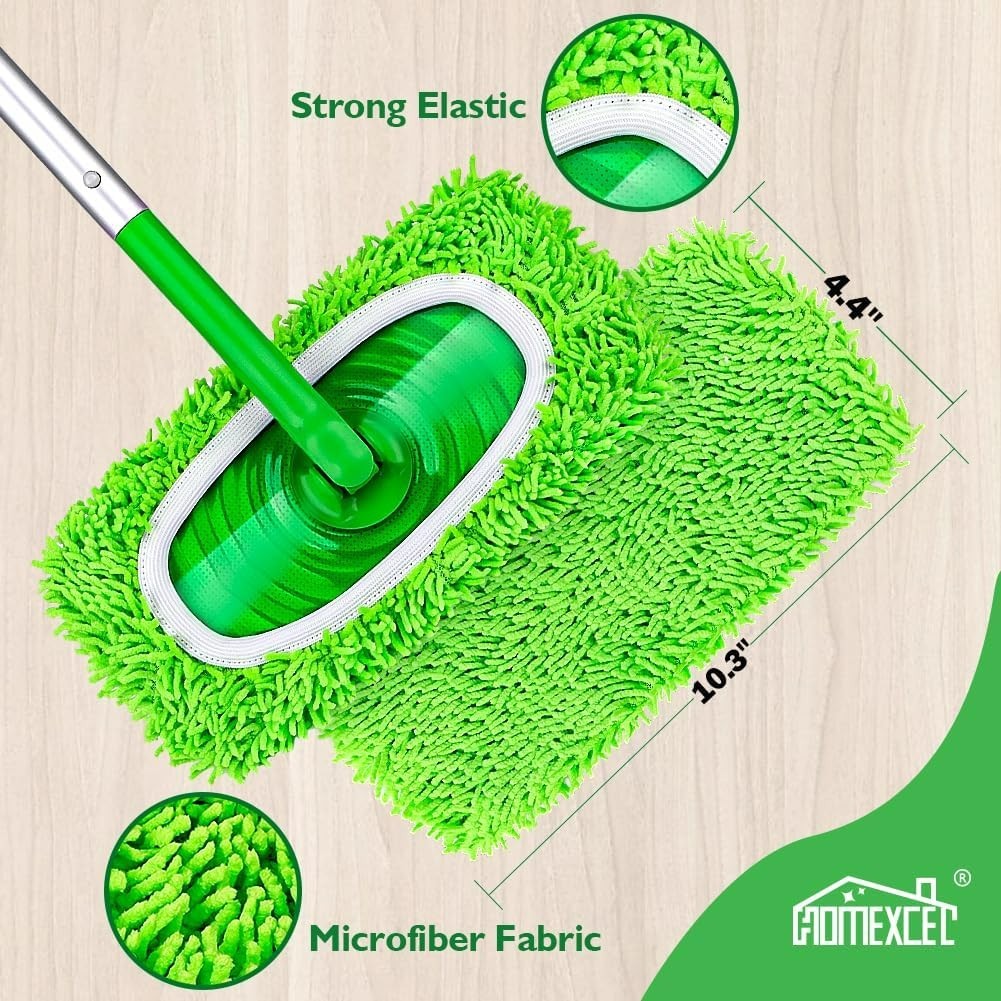 Reusable Microfiber Mop Pads Compatible with Sweeper Mop, Dry & Wet Sweeping …