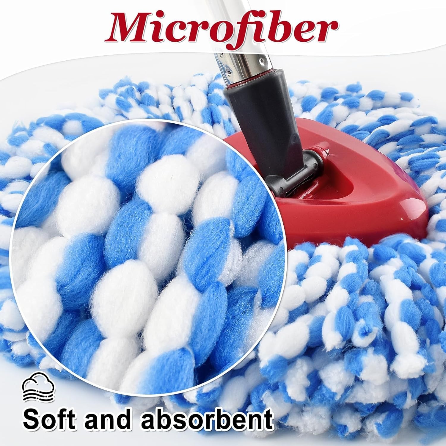 Eco-Friendly Spin Mop Replacement Set – Lightweight and Washable for All Floors
