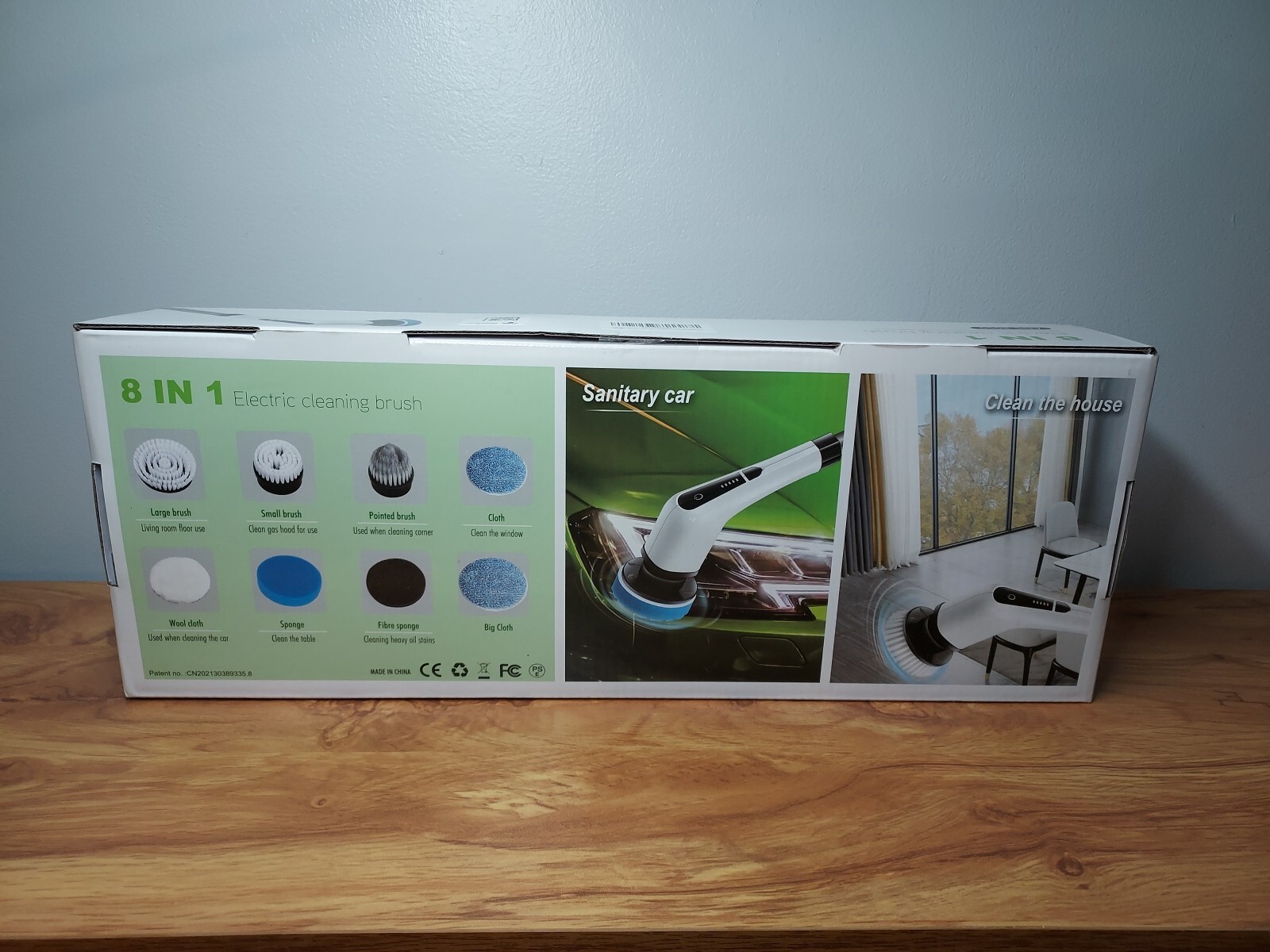 8 IN 1 Cordless Electric Cleaning Brush Spin Scrubber ANS-8050 Rechargeable
