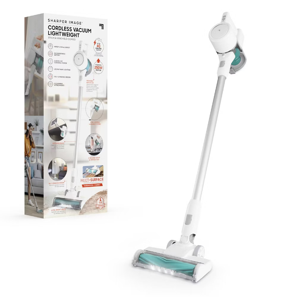Sharper Image 2-in-1 Brushed Motor Cordless Stick and Handheld Vacuum