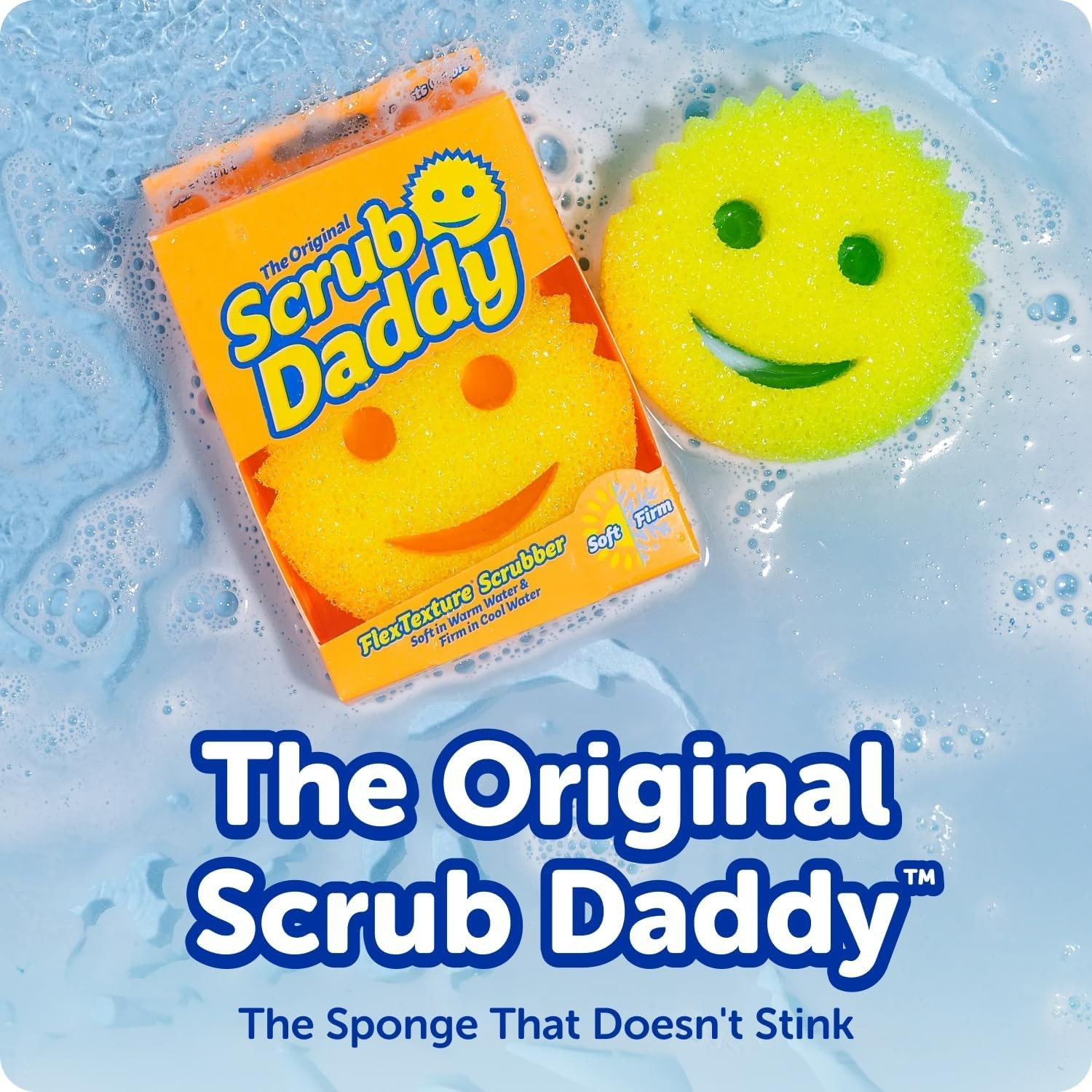Exclusive Colors Scrub Daddy 3 Count Set – Scratch-Free, Odor Resistant Sponges
