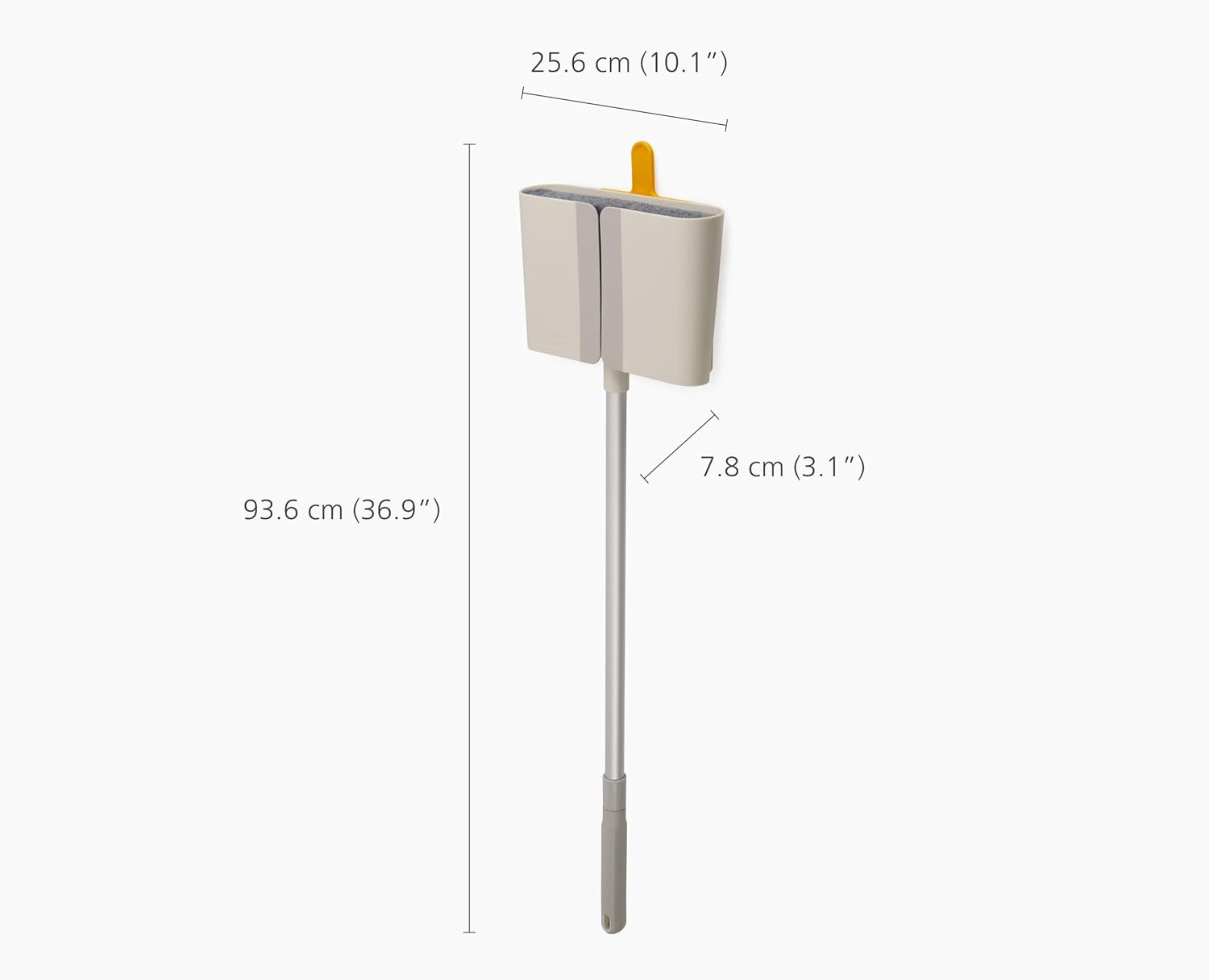 Cleantech Wall-Mounted, Adjustable Long Handle Broom Sweeper with Dust-Shield St