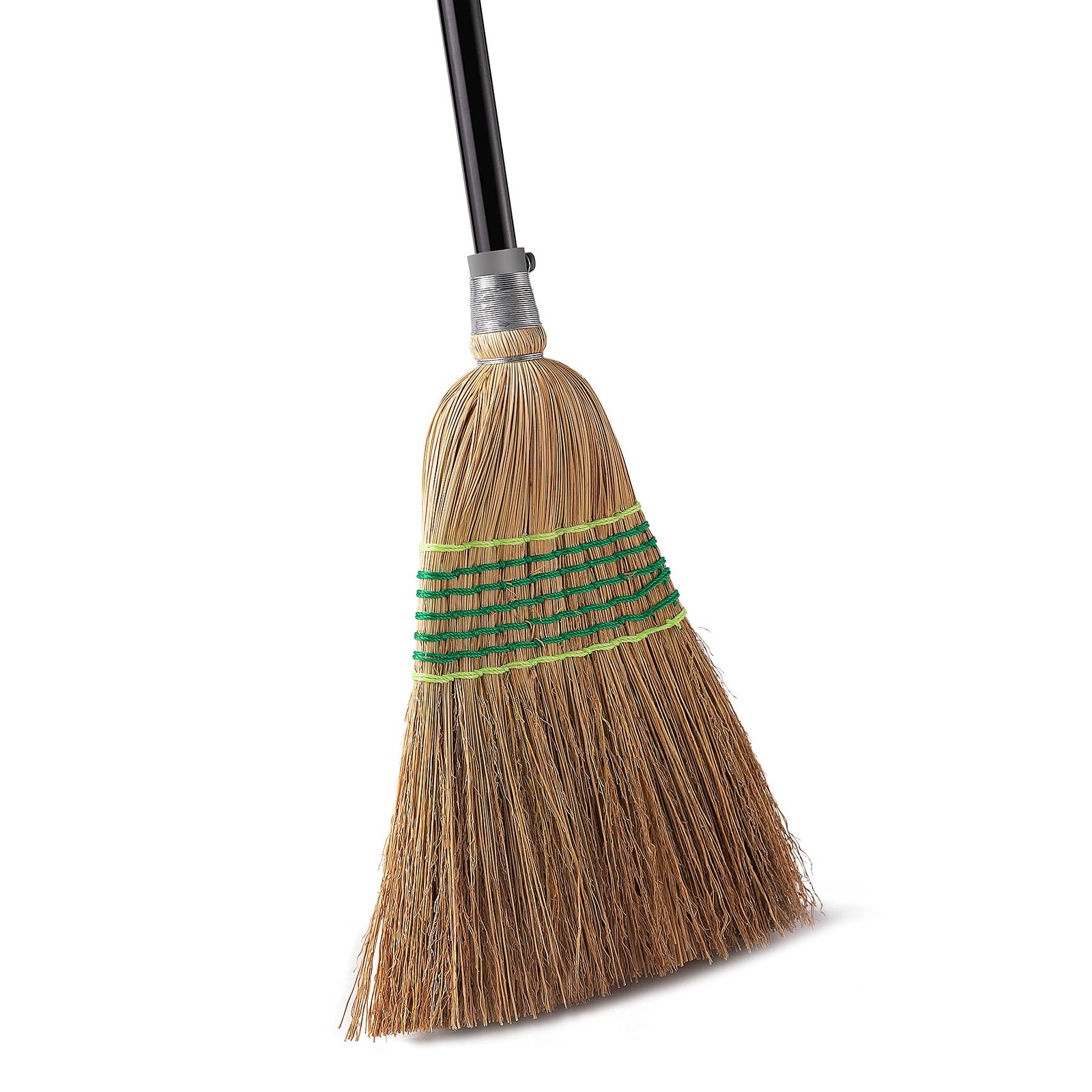 Heavy-Duty Corn Broom Commercial Indoor Outdoor Broom 59.8 inch Tall for Cour…