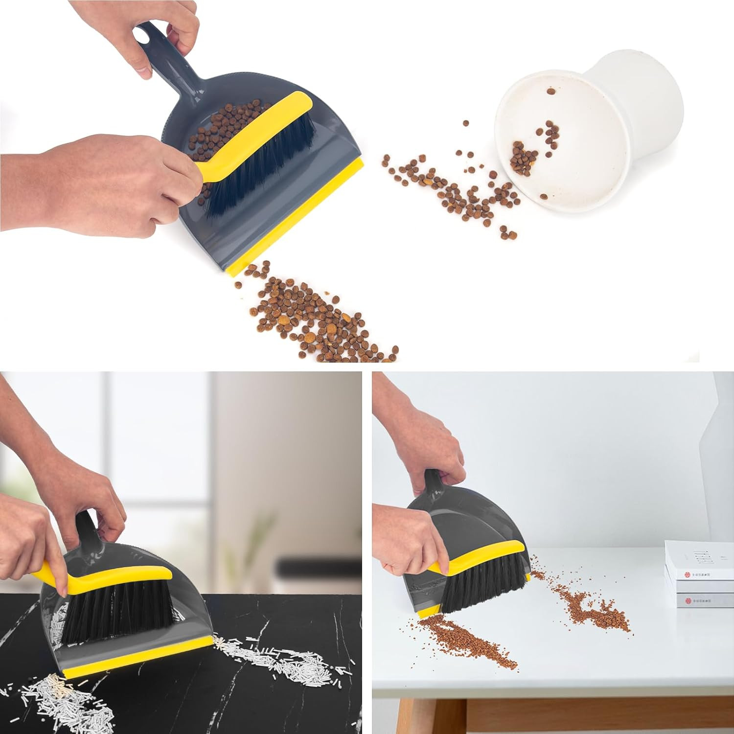Mini Dustpan and Brush Set Small Handheld Cleaning Broom Combo Set