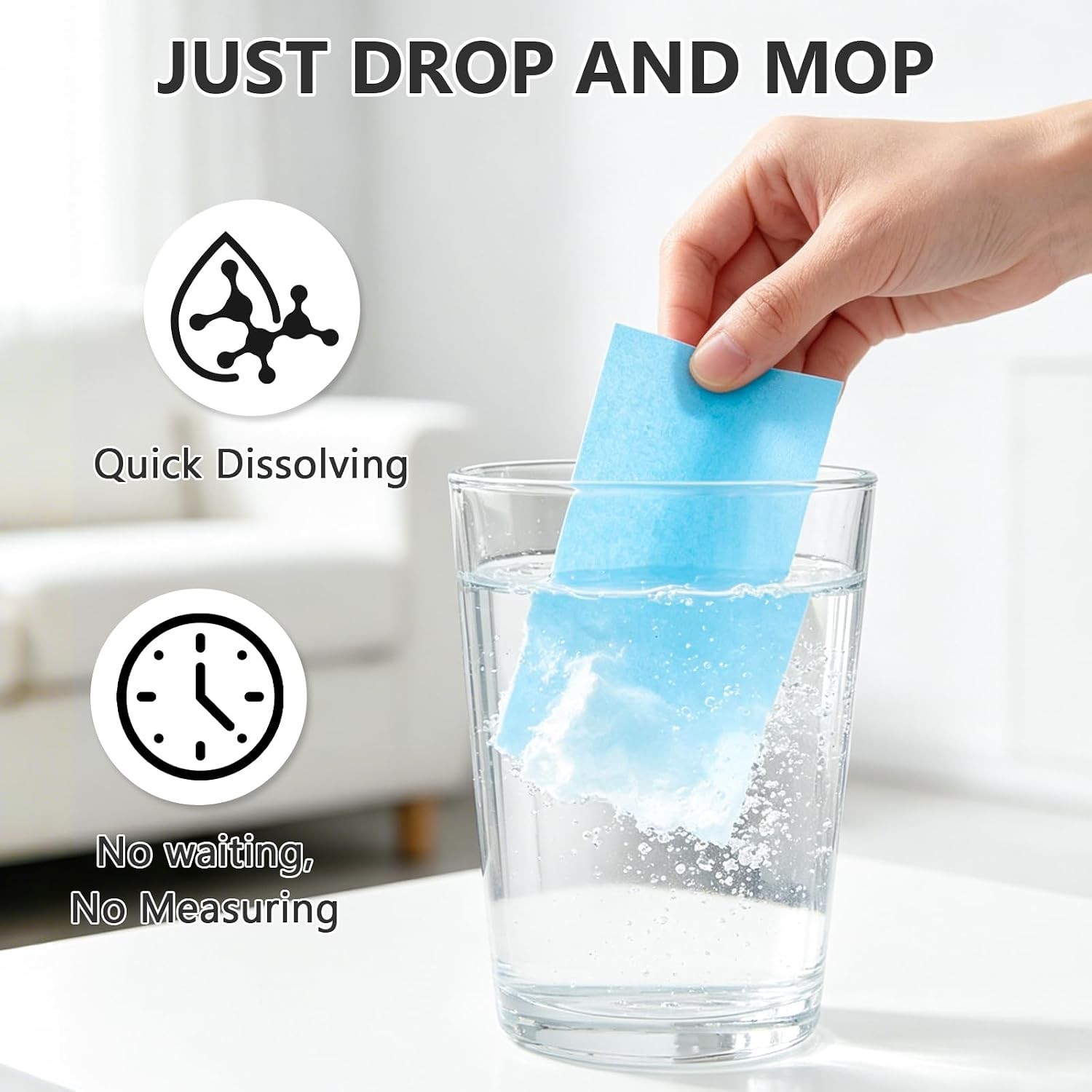 60pcs Multi-Purpose Floor Cleaning Sheets Pads Cleaner Tablet with Fragrance