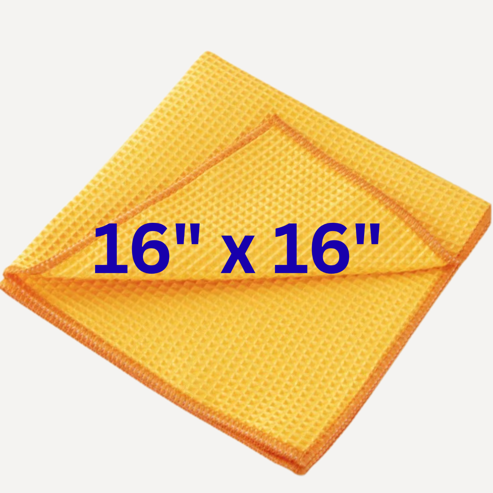 10 Pack of Microfiber Waffle Cleaning Cloths – 16 x 16 Lint Free Brown 400 GSM
