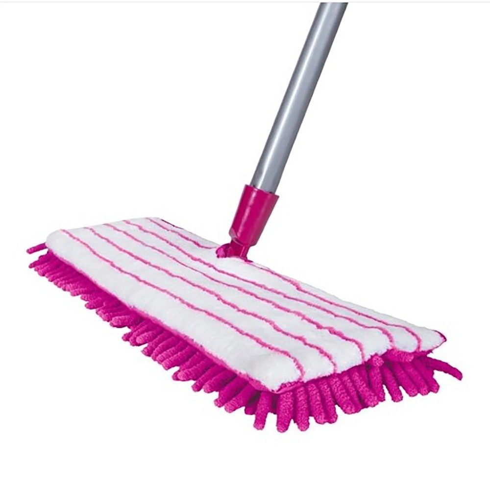 Microfiber Dust Mop Reusable Washable Floor Cleaning Pad Magenta