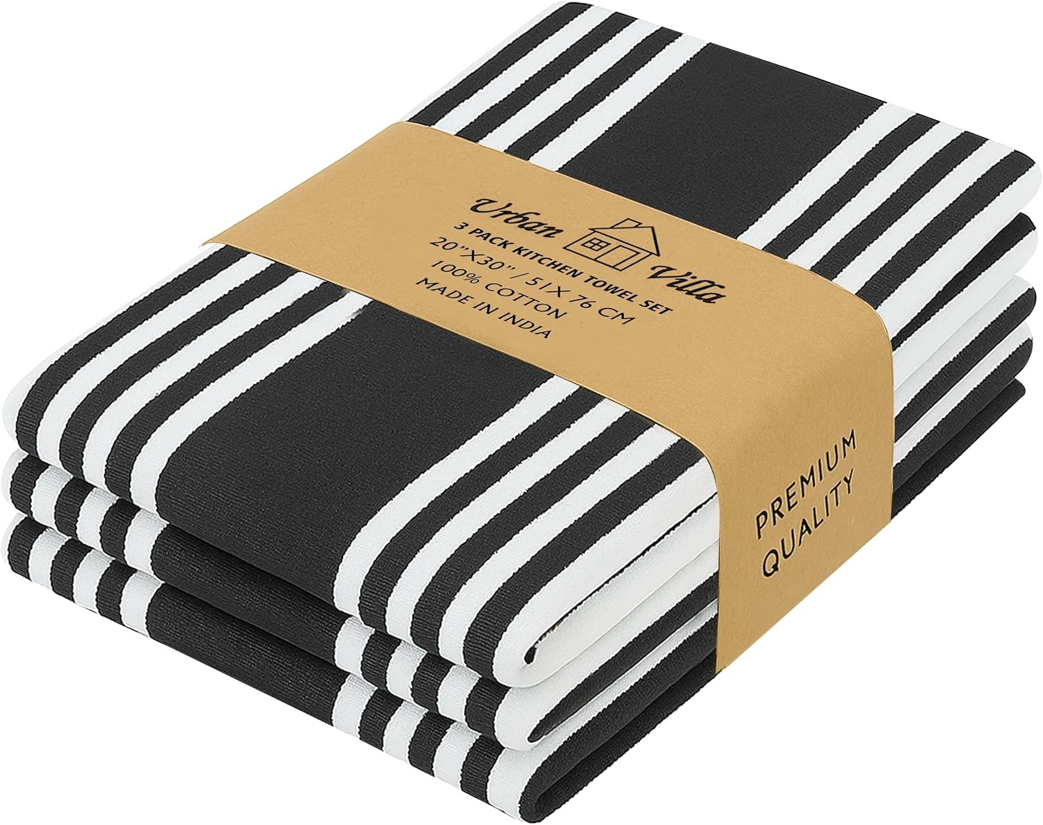 Kitchen Towels 100% Cotton Dish Towels for Kitchen (Set of 3)20”x30” Dish Cloths
