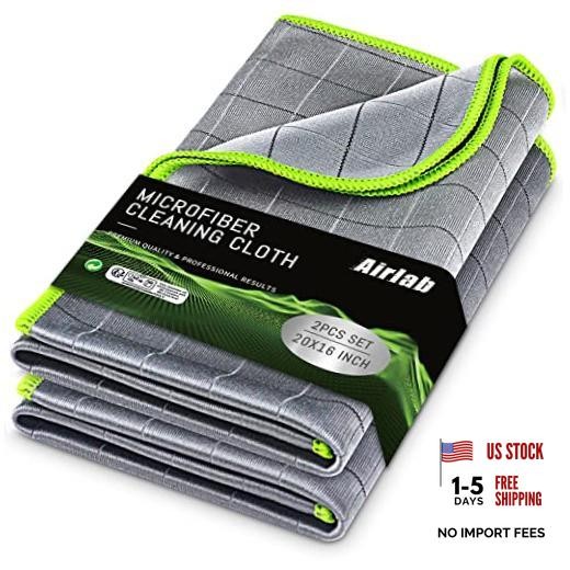Grey-Green Microfiber Towels Cars Wash & Dry Cloth – Thick Plush