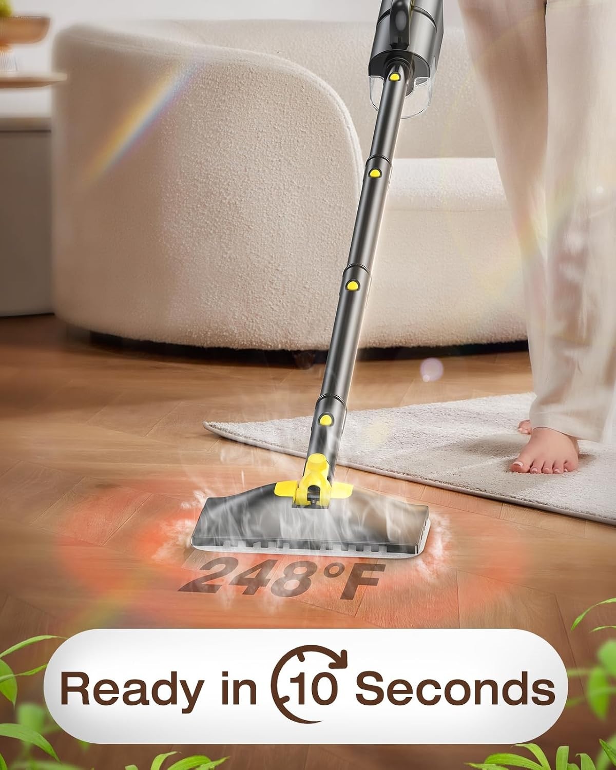 Transform Your Cleaning Routine with 10-in-1 Steam Mop & Handheld Steamer