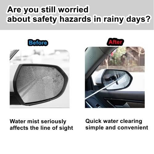 Car Rearview Mirror Wiper 2 Pack Universal Automotive Car Black+pink
