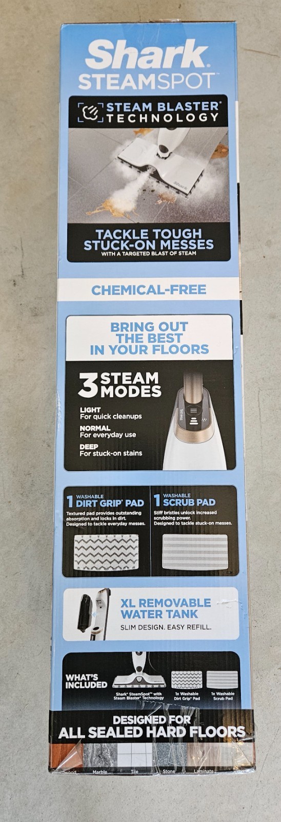NEW Shark SteamSpot Steam Mop with Steam Blaster – S2001