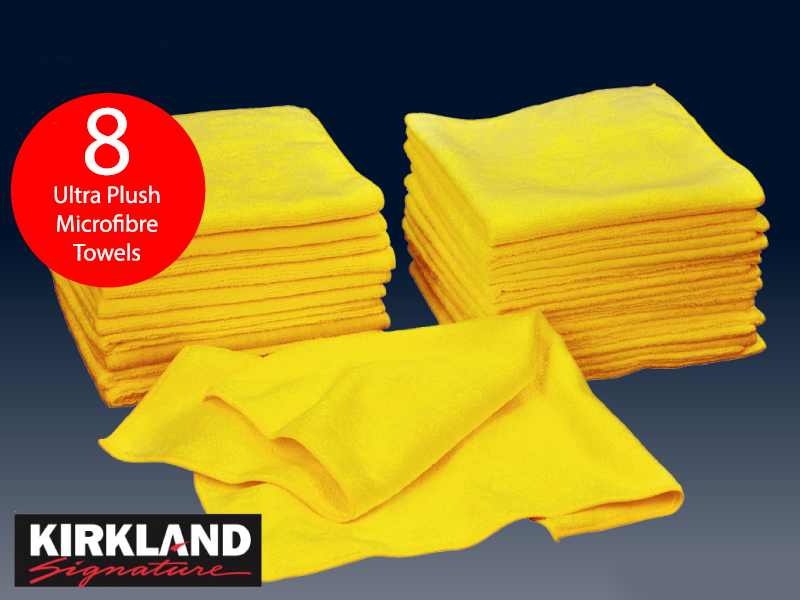 8 Soft Plush Microfibre Glass Cloth Car Cleaning Drying Wipe Towel 40.6 x 40.6cm