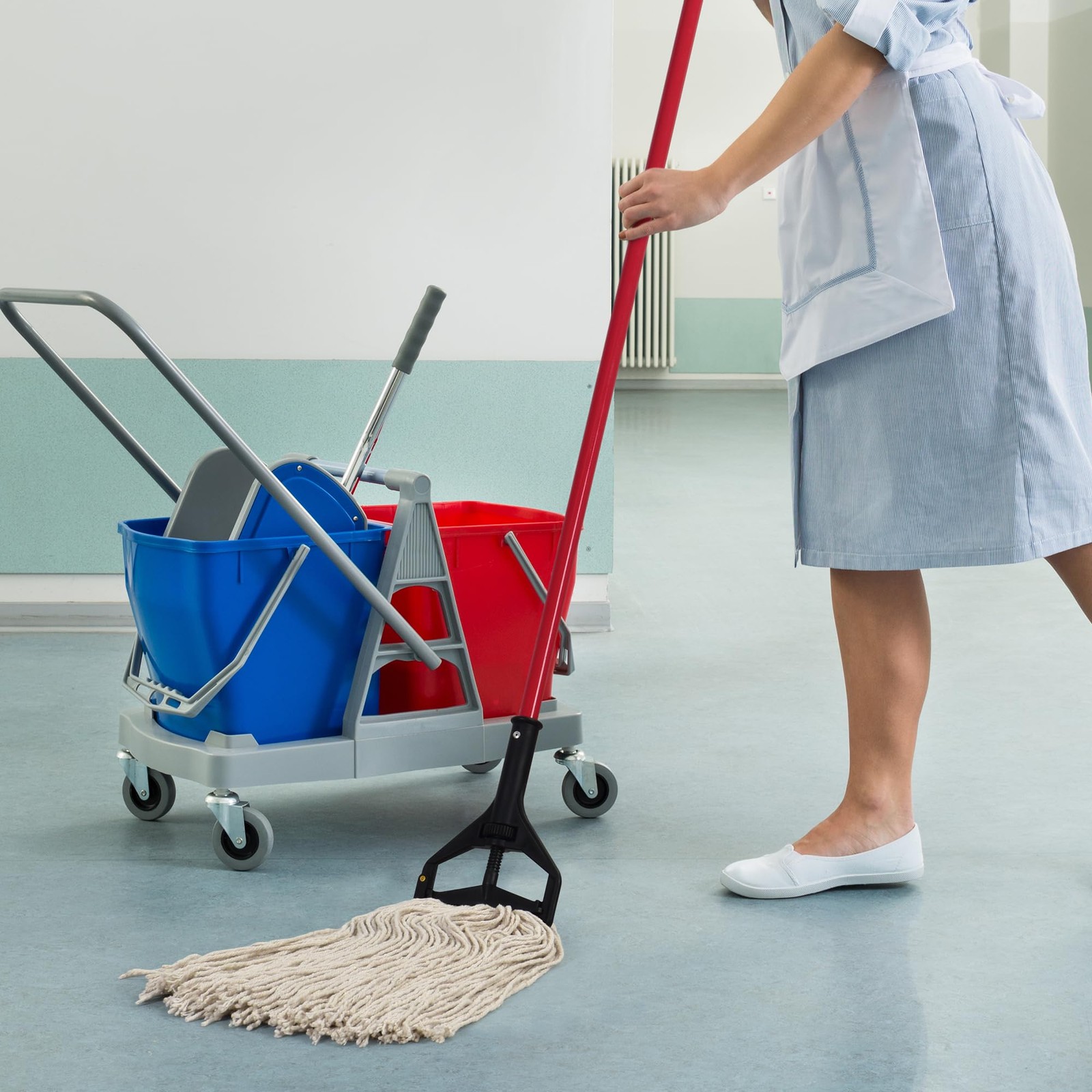 Matthew Cleaning 16oz 6Pack Cotton Floor Mop,Cotton Looped-Open String Heavy …