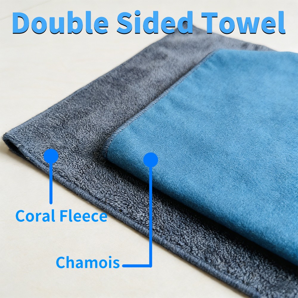 5X Microfiber Cleaning Cloth Towel Rag Car Polishing Detailing No-Scratch Coral