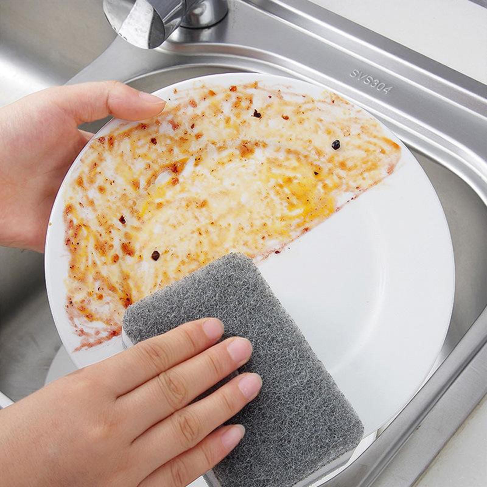 NEW 1Pc Dish Sponge For Heavy Duty Scrub Sponges ual-Sided Sponge Kitchen