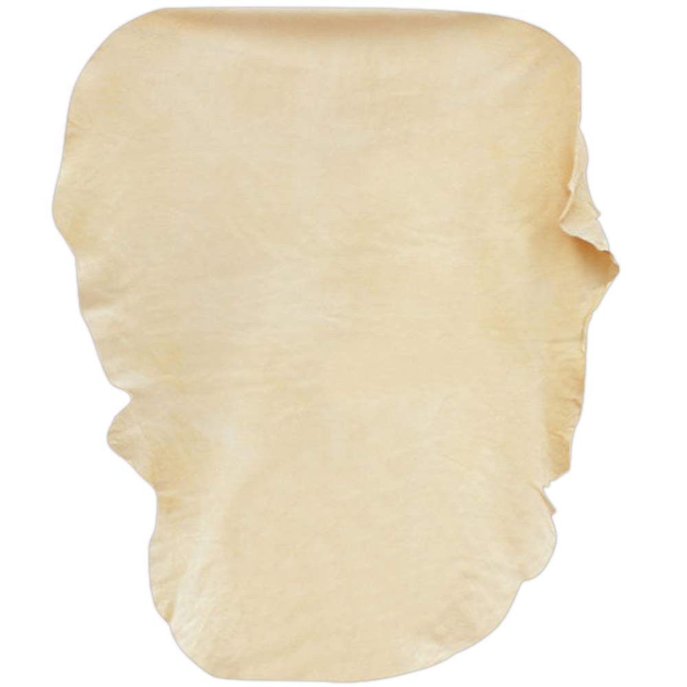 Toalla de gamuza natural para limpieza de piel real y autos Blanco