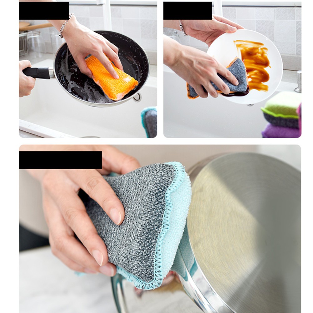5Pcs Sponges for Dishwashing Rich Bubbles Easy Grip for Home Kitchen Use