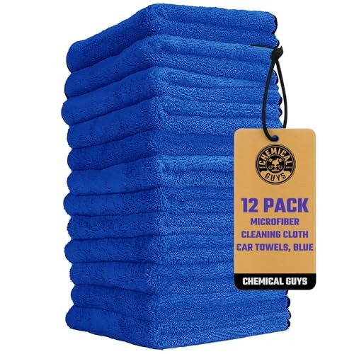 Professional Grade Premium Microfiber Towels for Cars, 16″ x 16″, Ultra Blue