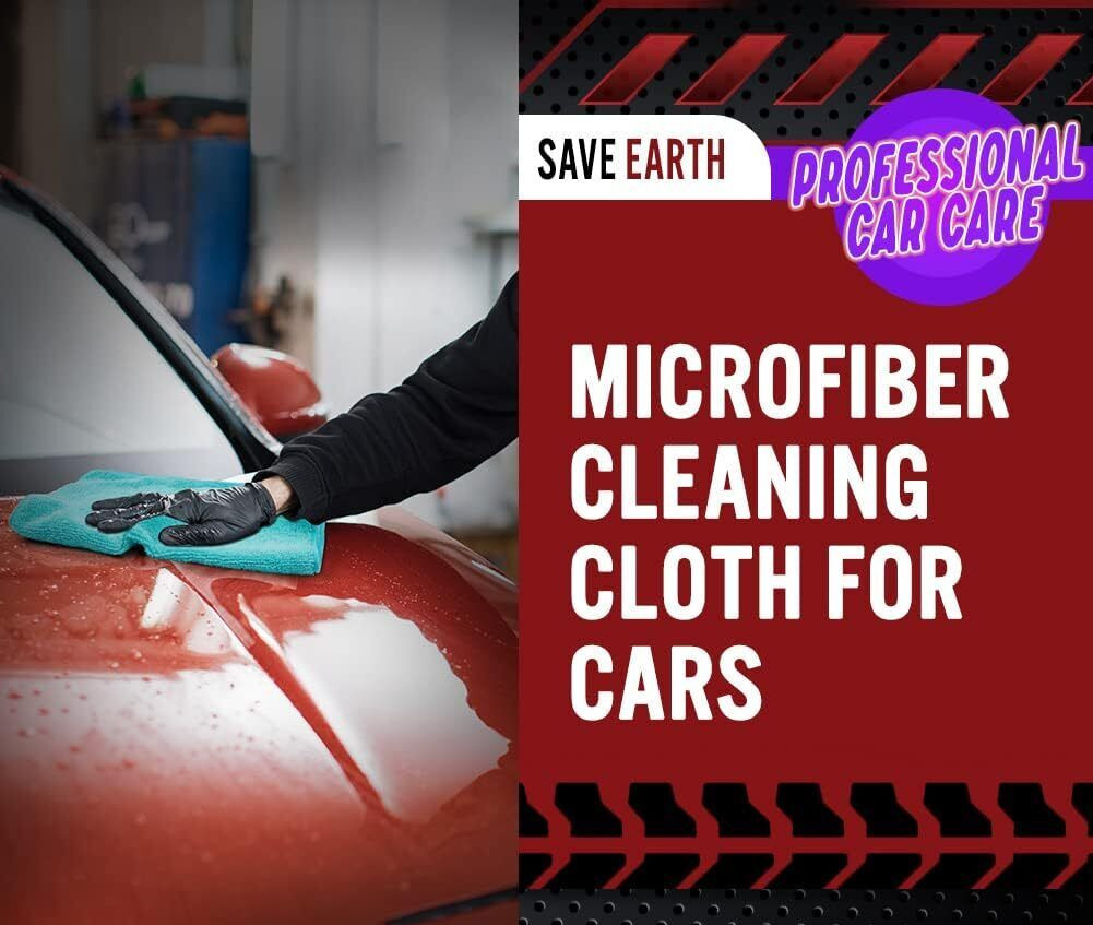 Microfiber Cleaning Cloth Set of 50 Towel Rag Car Polishing Detailing No-Scratch