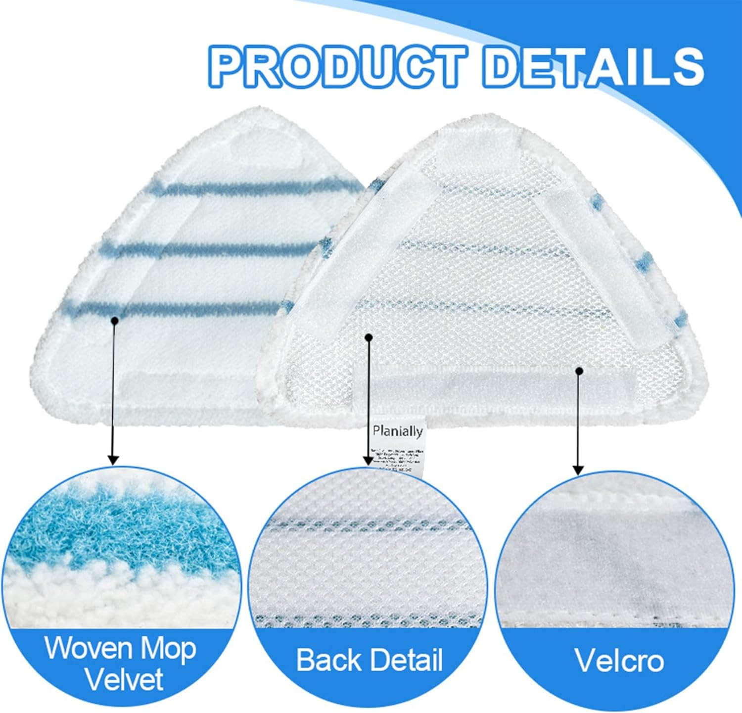4 Pack Reusable Mop Pads Compatible with True & Tidy STM-500, STM-700 Steam
