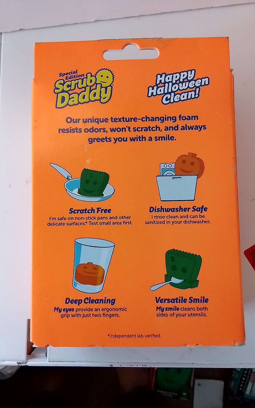 3 Count Scrub Daddy Pumpkin Orange Flex Texture Scrubber