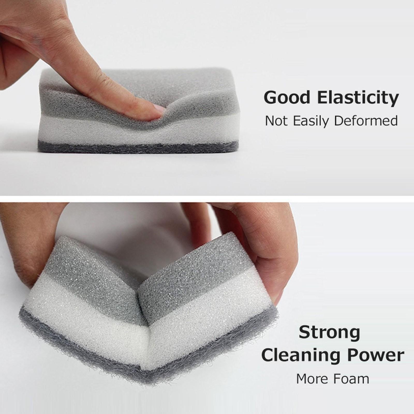 NEW 1Pc Dish Sponge For Heavy Duty Scrub Sponges ual-Sided Sponge Kitchen