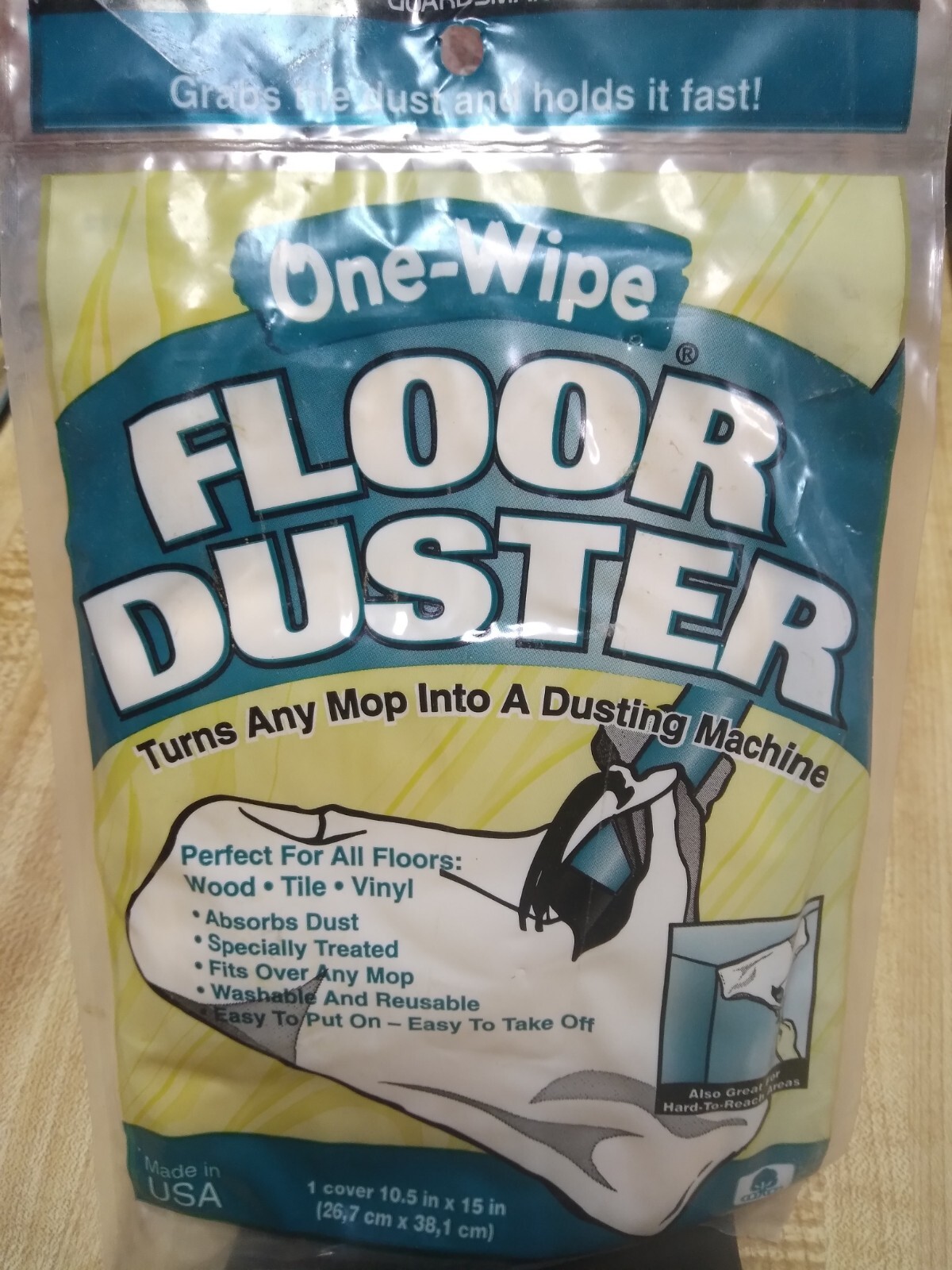 Two Guardsman One-Wipe Floor Dusters Cotton Cleaning Covers Tile Wood Vinyl New