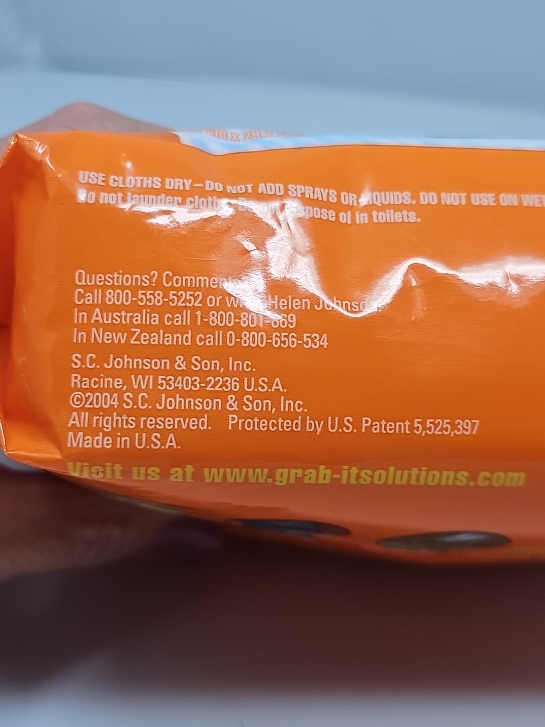 Pledge Grab It Refills Disposable 16 Dry Dusting Cloths READ Orange Citrus Scen5