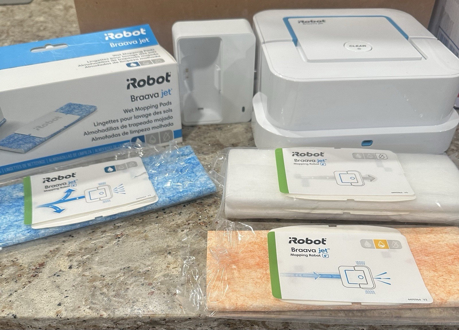 Robot Braava Jet Model 240 Comes with 11 Pads and 2 Others. Used Good Condition