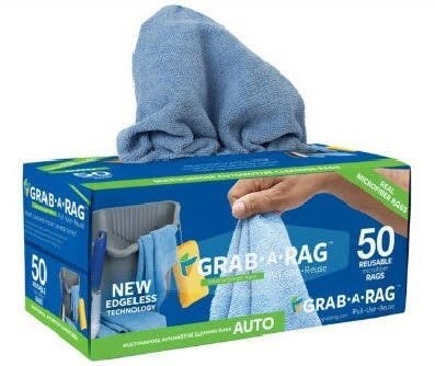 Grab-A-Rag | Reusable Detail Microfiber Rags – 50 Count – With Patented self di