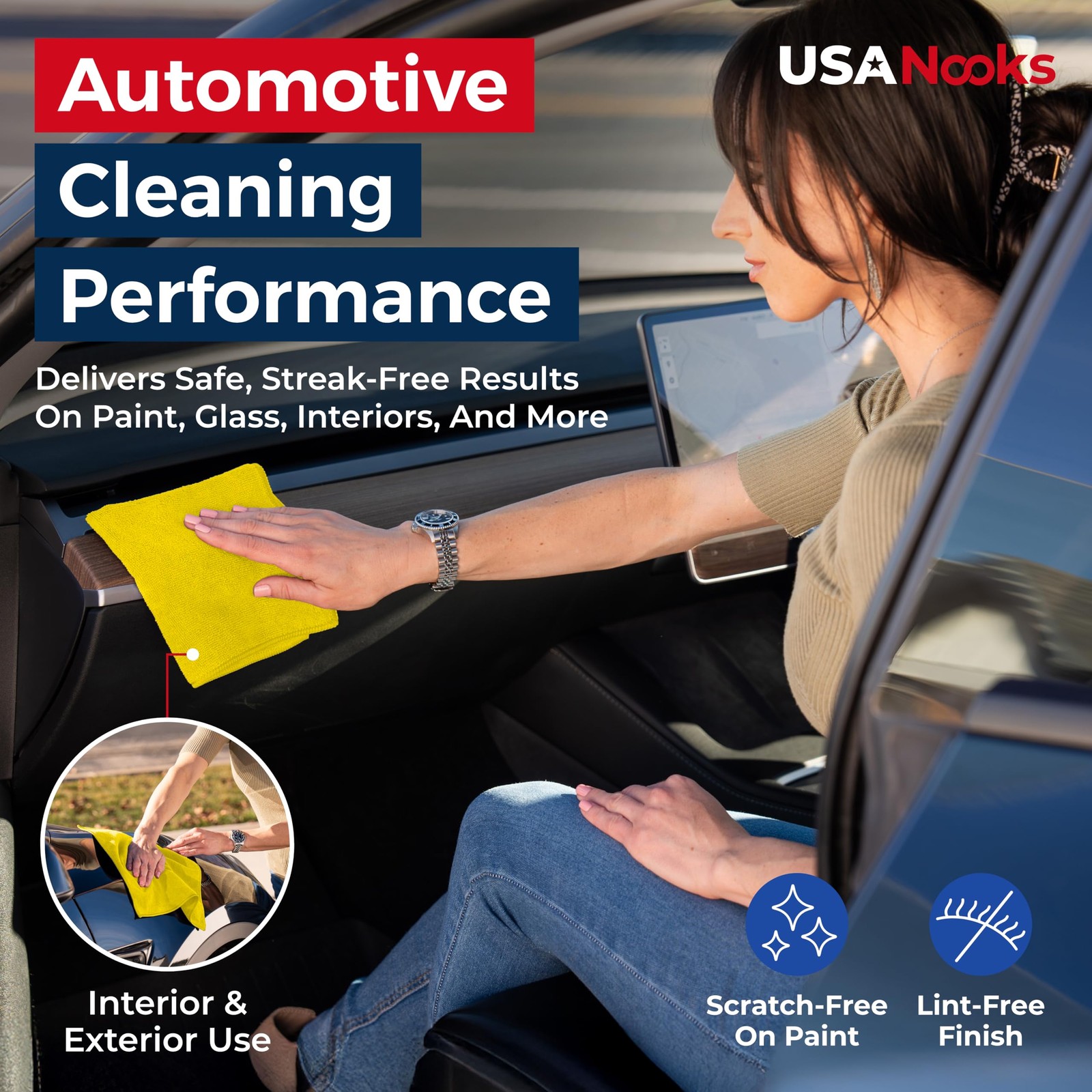 “12 Microfiber Cleaning Cloths – Ultra Absorbent, Streak-Free, 1200 Washes”