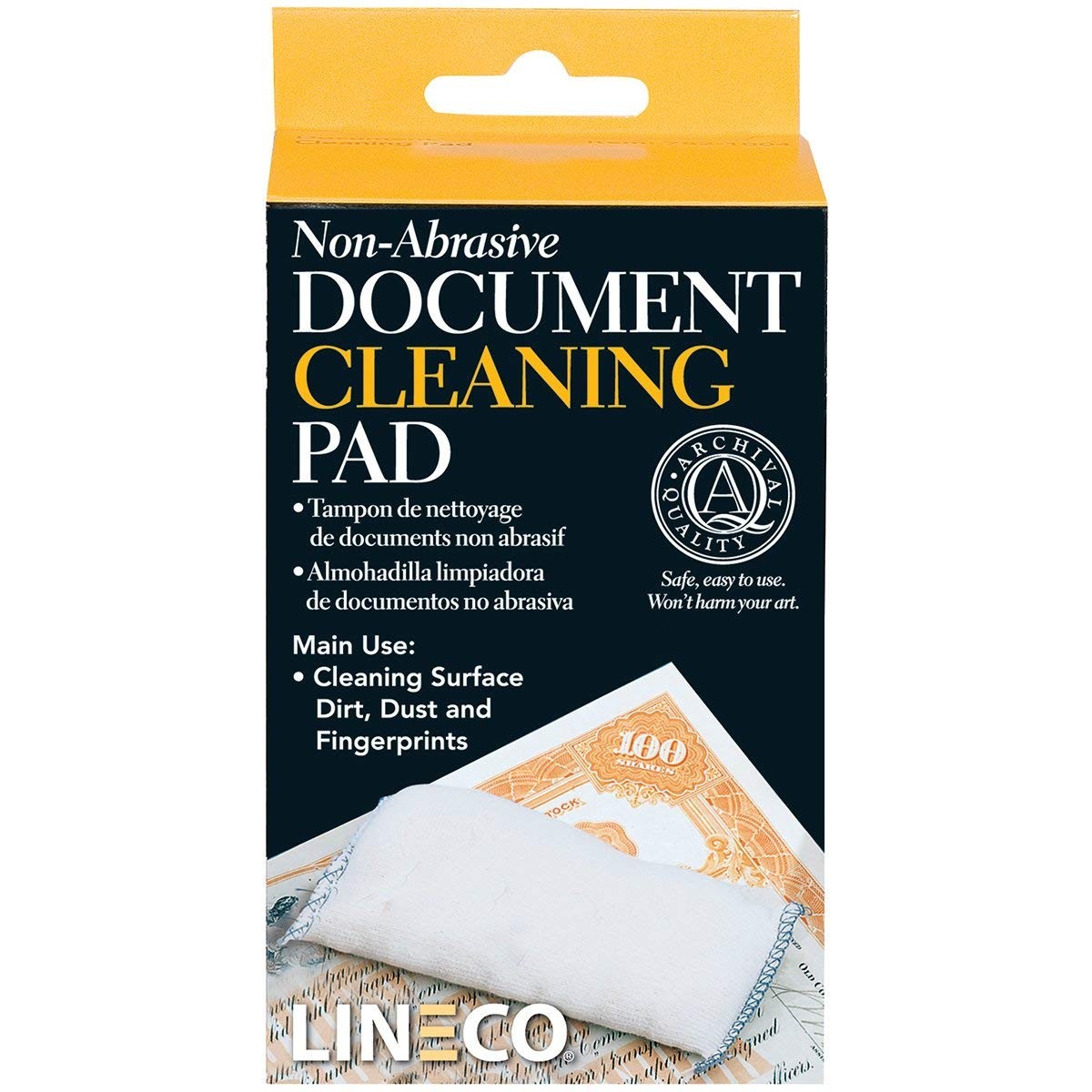 Lineco 2×4.75 Document Cleaning Pad Archival Cleaner Paper Photo Cleaner