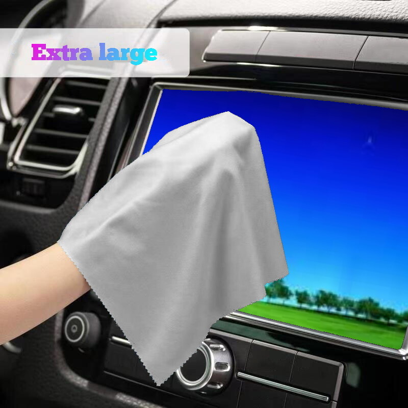 Oversized Microfiber Cleaning Cloth 12″ X 12″ for Screens Lens Phone- Light Gray