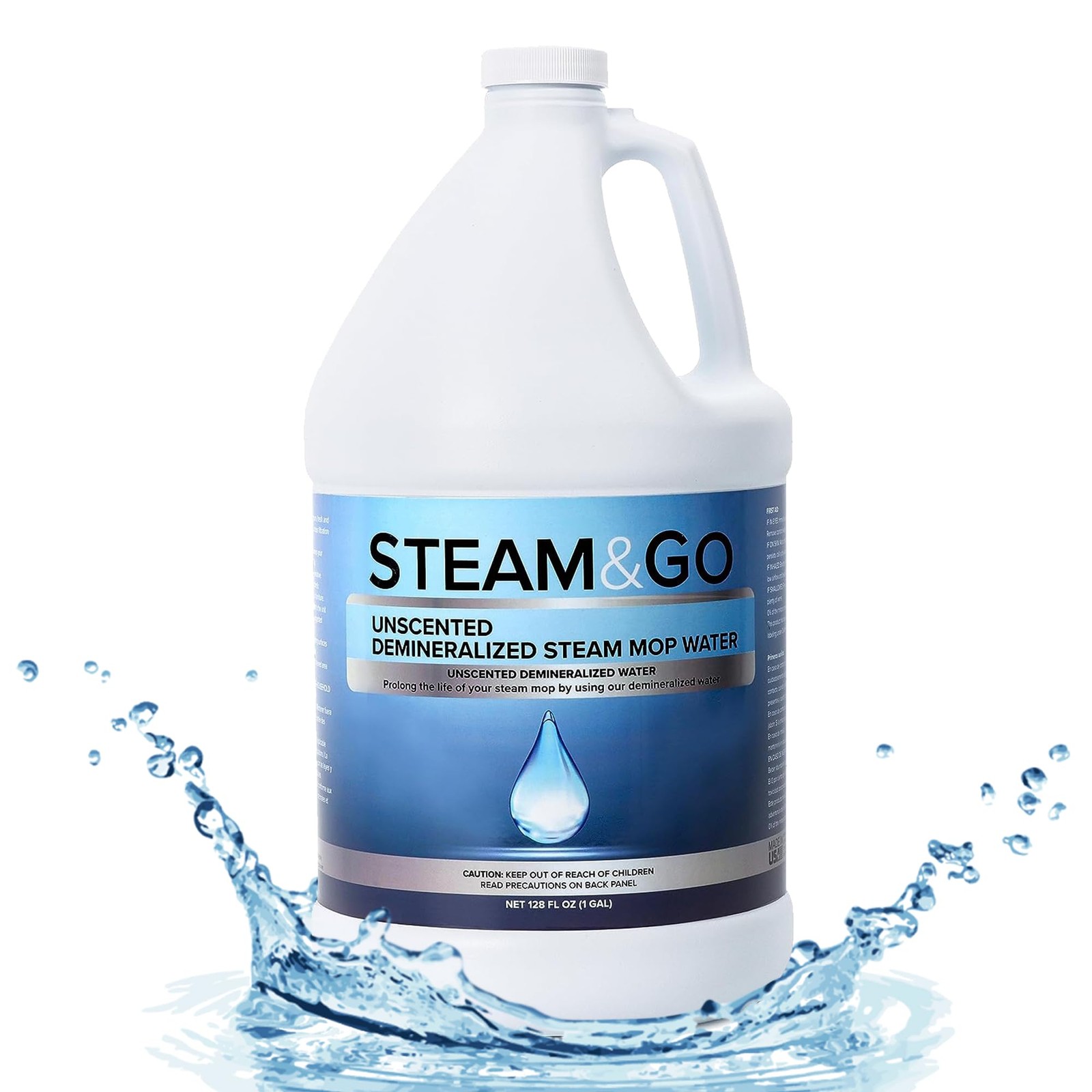 Steam & Go Unscented Demineralized Water for Steam Mop – 128 Fl Oz | Scented …