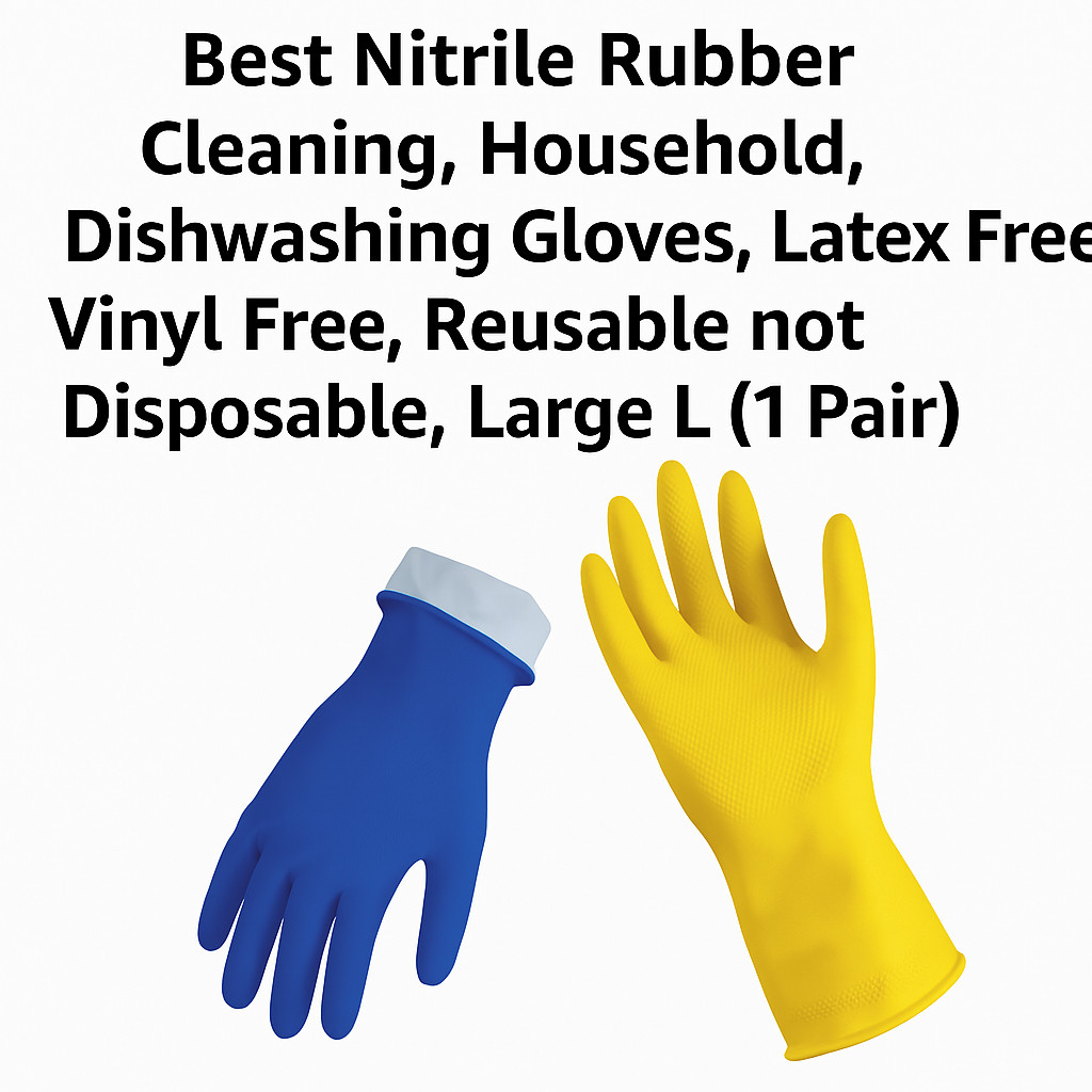 Premium Nitrile Cleaning Gloves – Latex-Free, Vinyl-Free– Large Size (1 Pair)