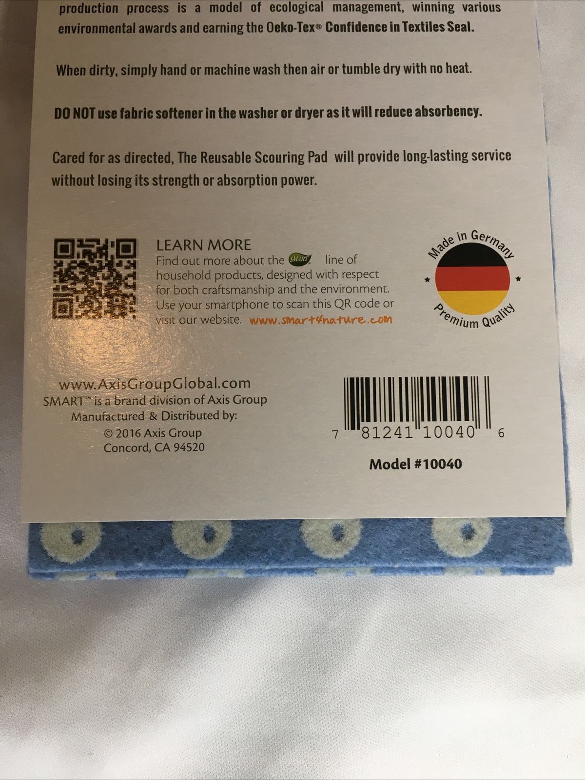 1 Pack of 2 Non-Scratch Reusable Scrubbing Dish Cloths 8INx7.5IN EA Germany