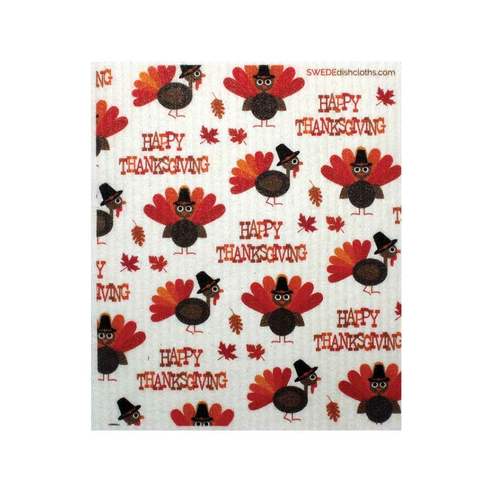 Mixed Thanksgiving “B” Set of 3 cloths Swedish Dishcloths (one of each design)