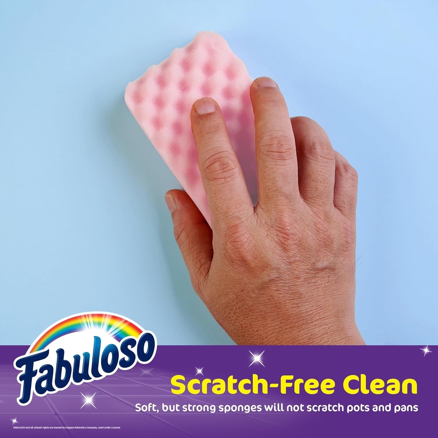 Scratch-Free Kitchen Dish Sponges Purple Cellulose Scrubber Sponge with Scour…