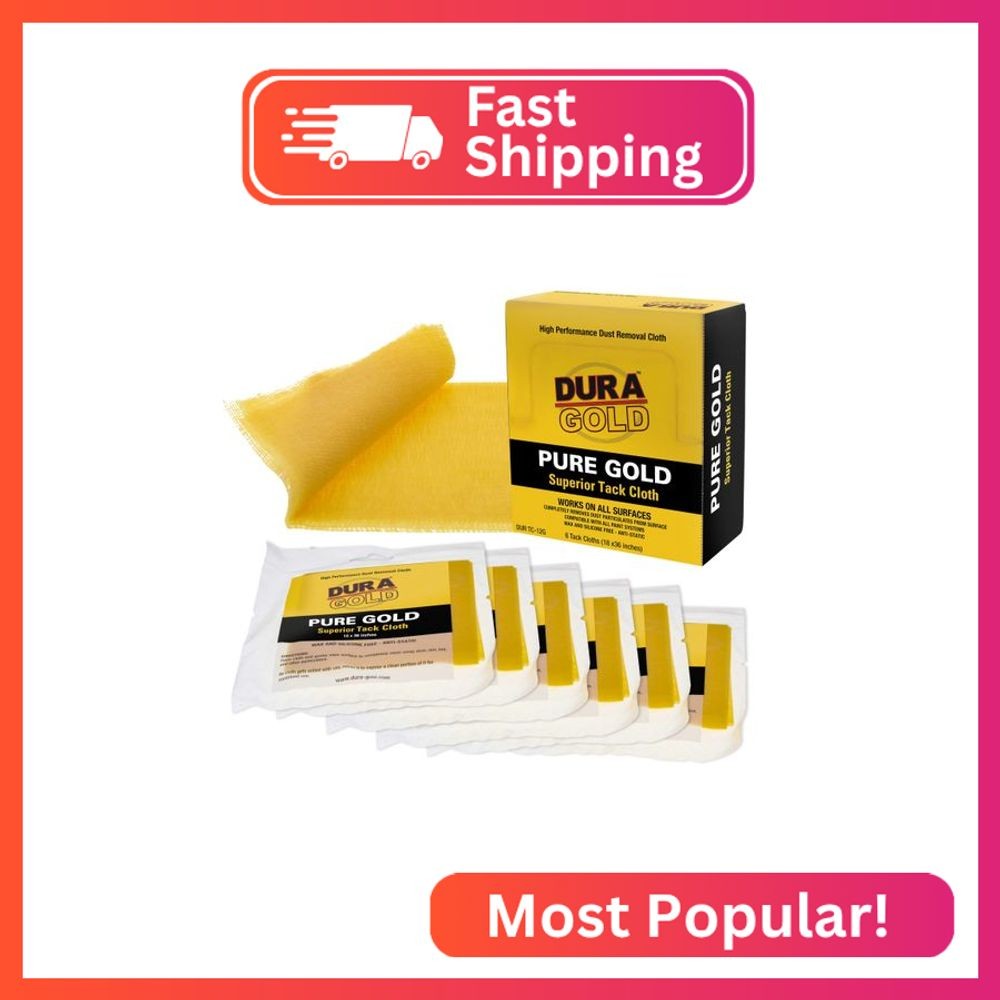 Dura-Gold – Pure Gold Superior Tack Cloth (Pack of 6), Woodworking, Automotive P