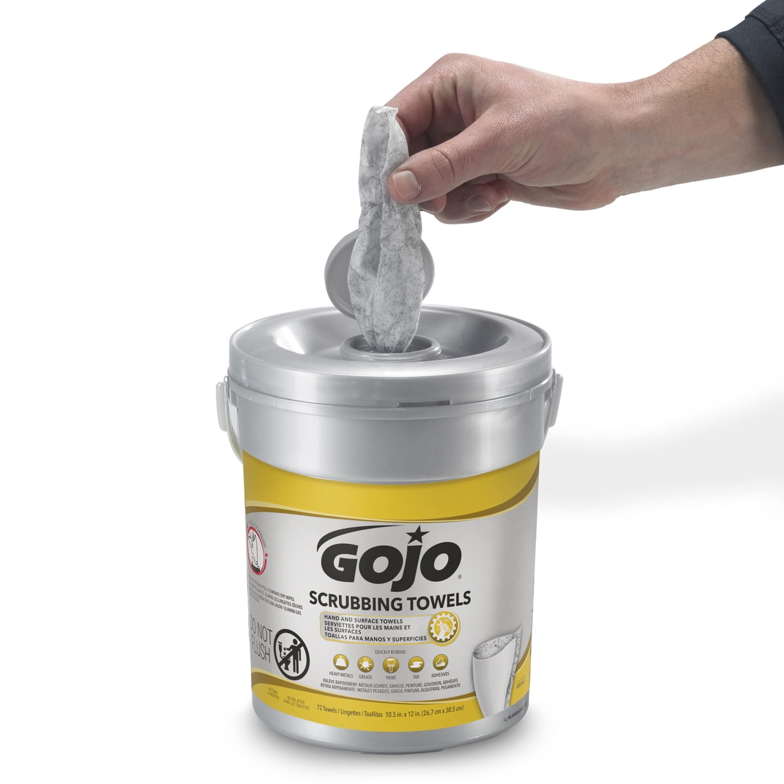 GOJO Hand and Surface Scrubbing Towels 72 Count Pack of 6 Extra Large Citrus …