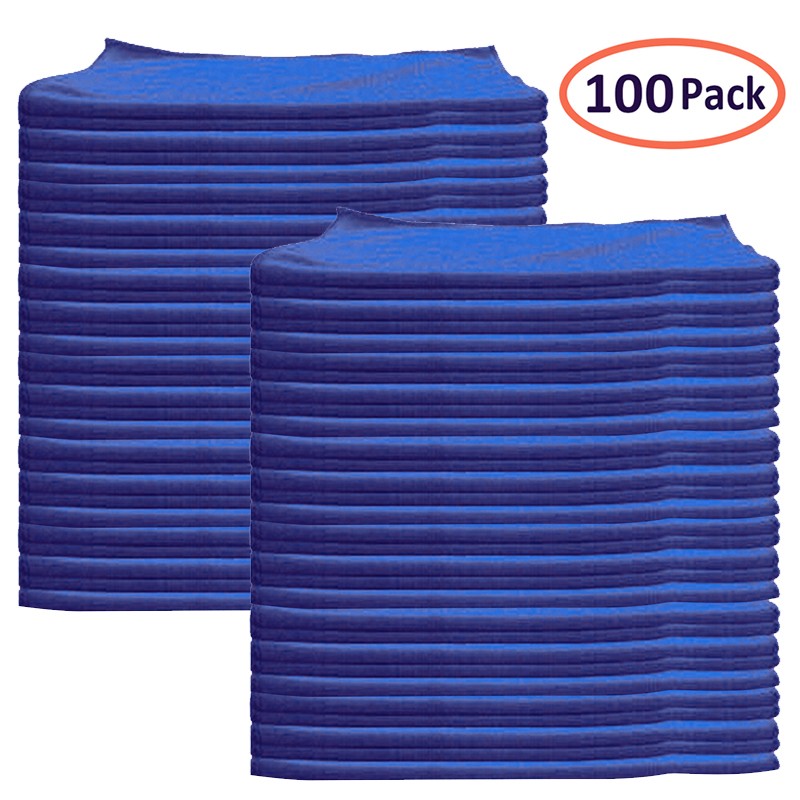 5-100Pack Microfiber Cleaning Cloth No-Scratch Rag Car Polishing Detailing Towel