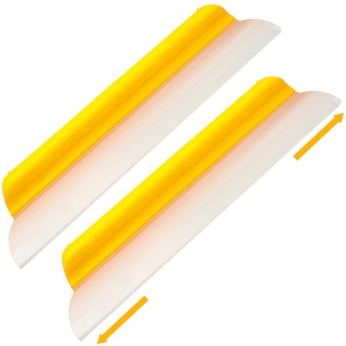 Pack 14 Inch Car Drying Squeegee Longer Silicone Water Squeegee Window 2 Yellow
